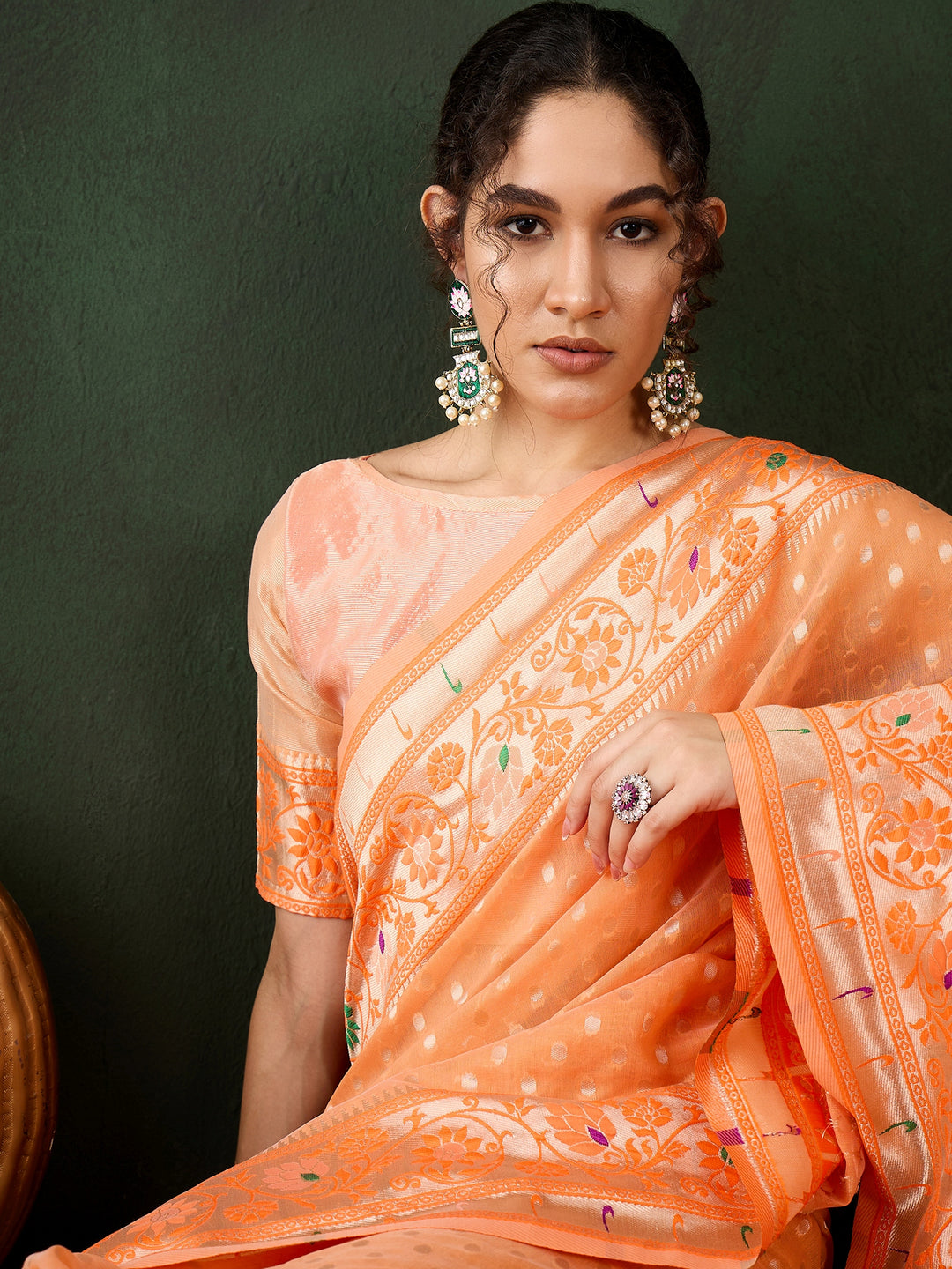 Charming Poly Cotton Saree with | Crafted for Timeless Elegance