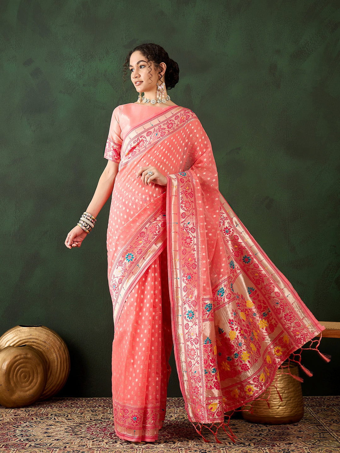 Charming Poly Cotton Saree with | Crafted for Timeless Elegance