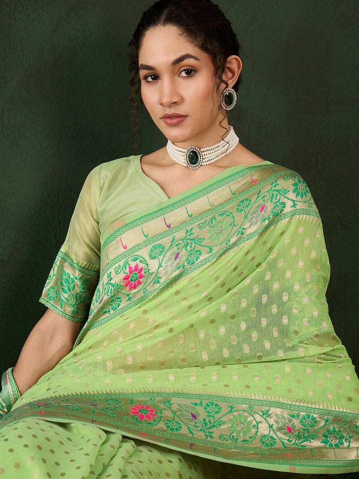 Charming Poly Cotton Saree with | Crafted for Timeless Elegance