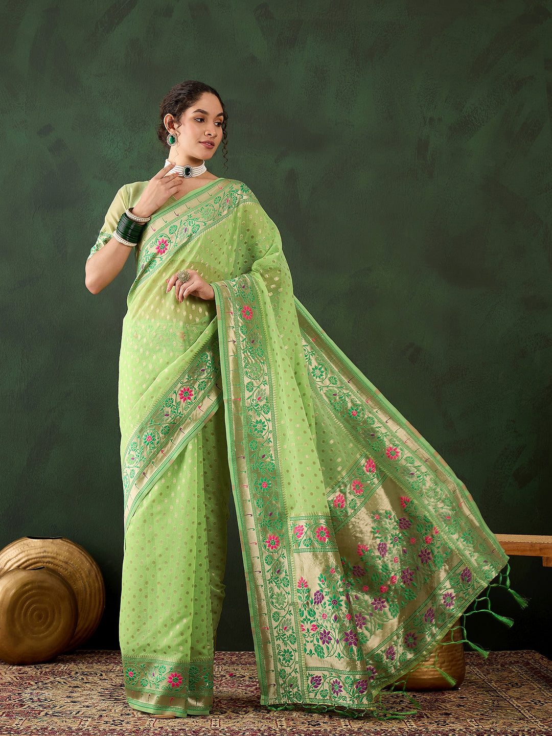 Charming Poly Cotton Saree with | Crafted for Timeless Elegance