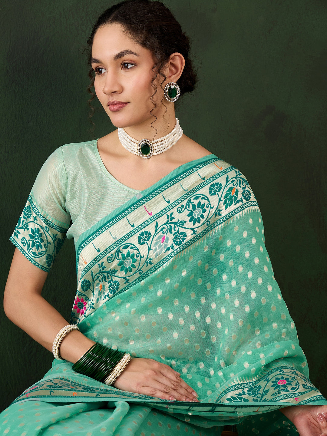 Charming Poly Cotton Saree with | Crafted for Timeless Elegance