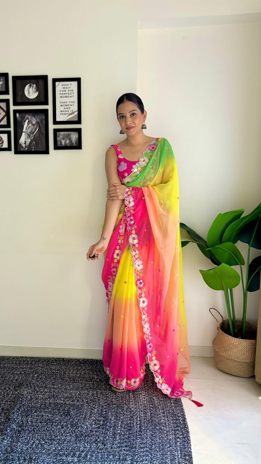 Stunning Faux Georgette Saree with | An Exclusive Designer Masterpiece