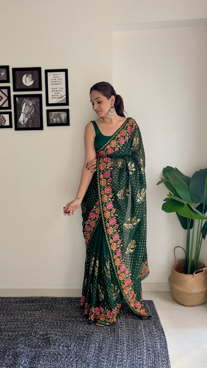 Stunning Georgette Saree with | Crafted for Timeless Elegance