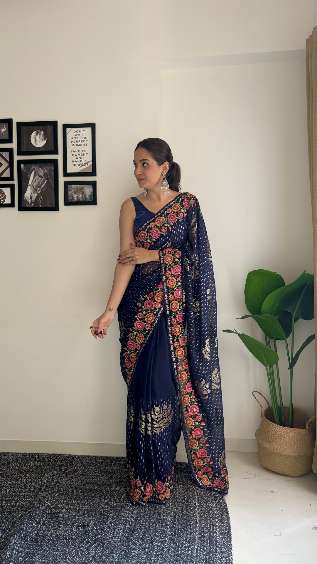 Stunning Georgette Saree with | Crafted for Timeless Elegance