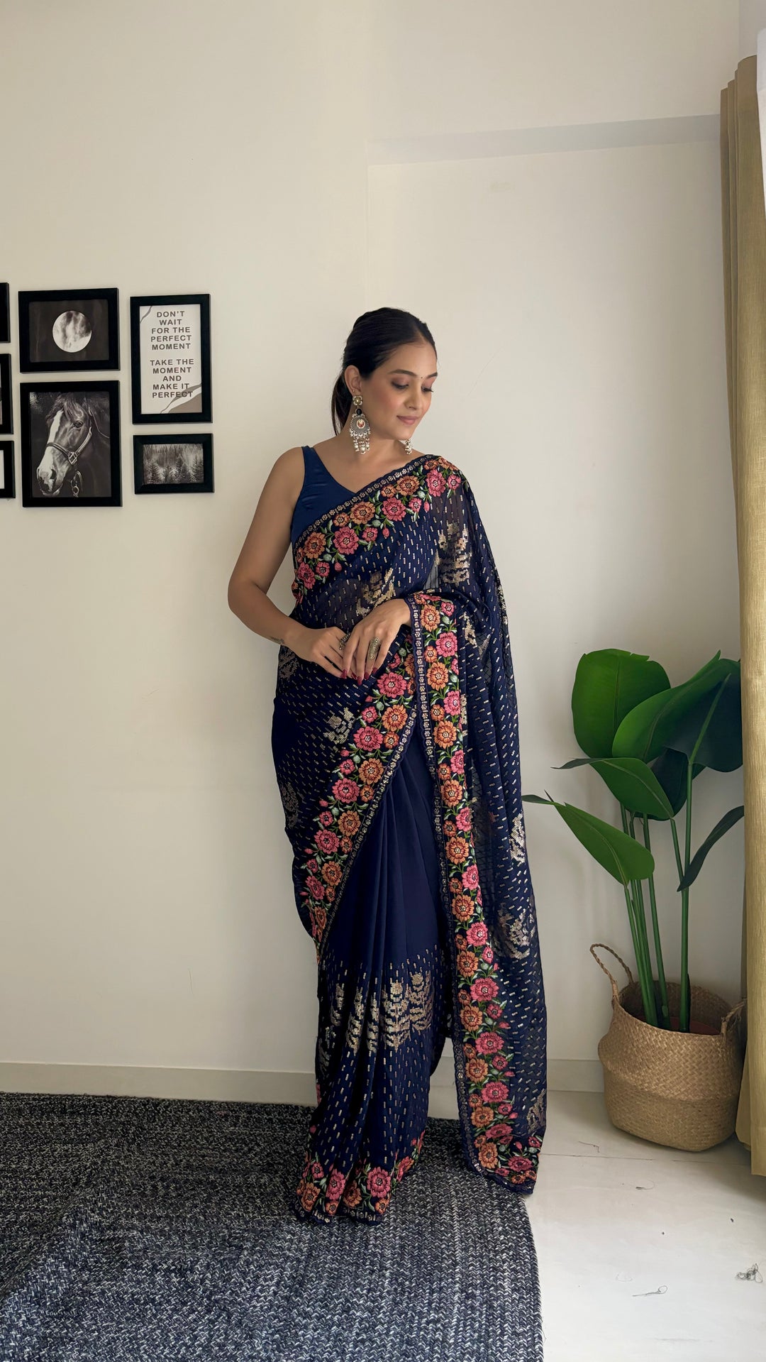 Stunning Georgette Saree with | Crafted for Timeless Elegance