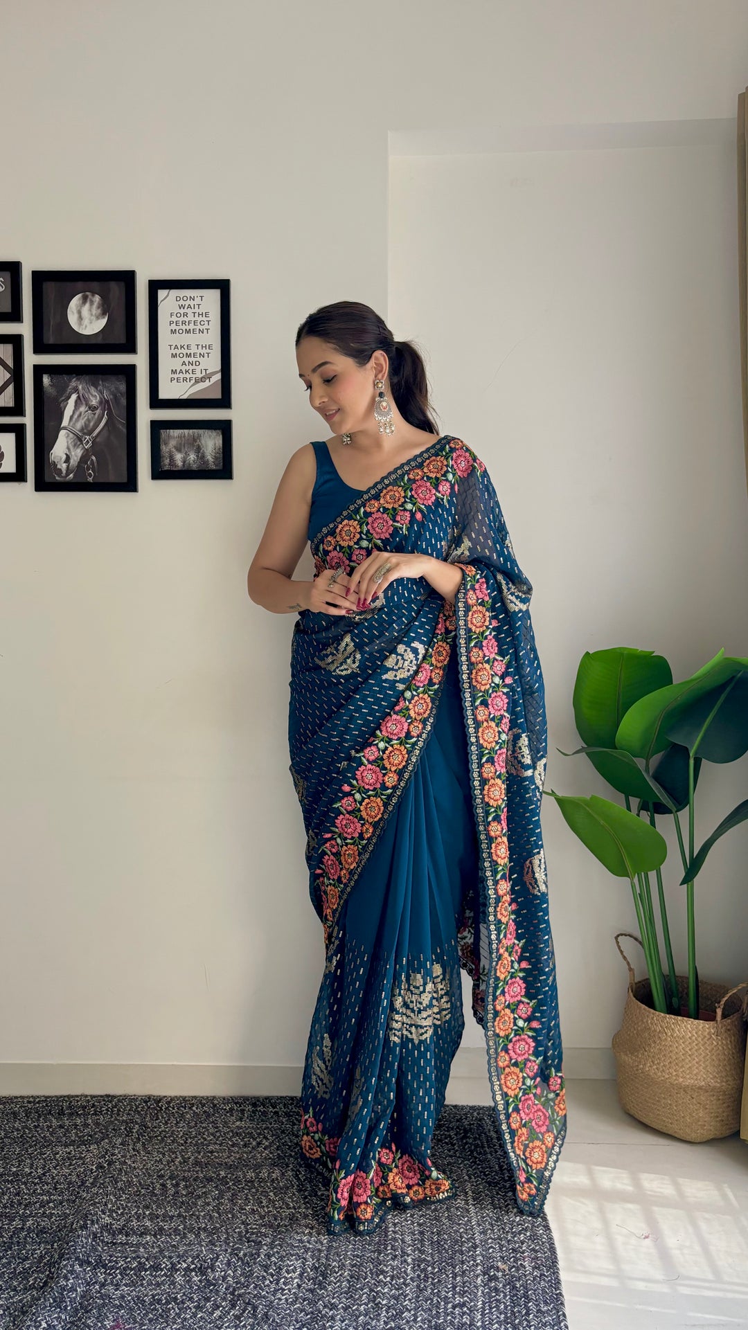 Stunning Georgette Saree with | Crafted for Timeless Elegance