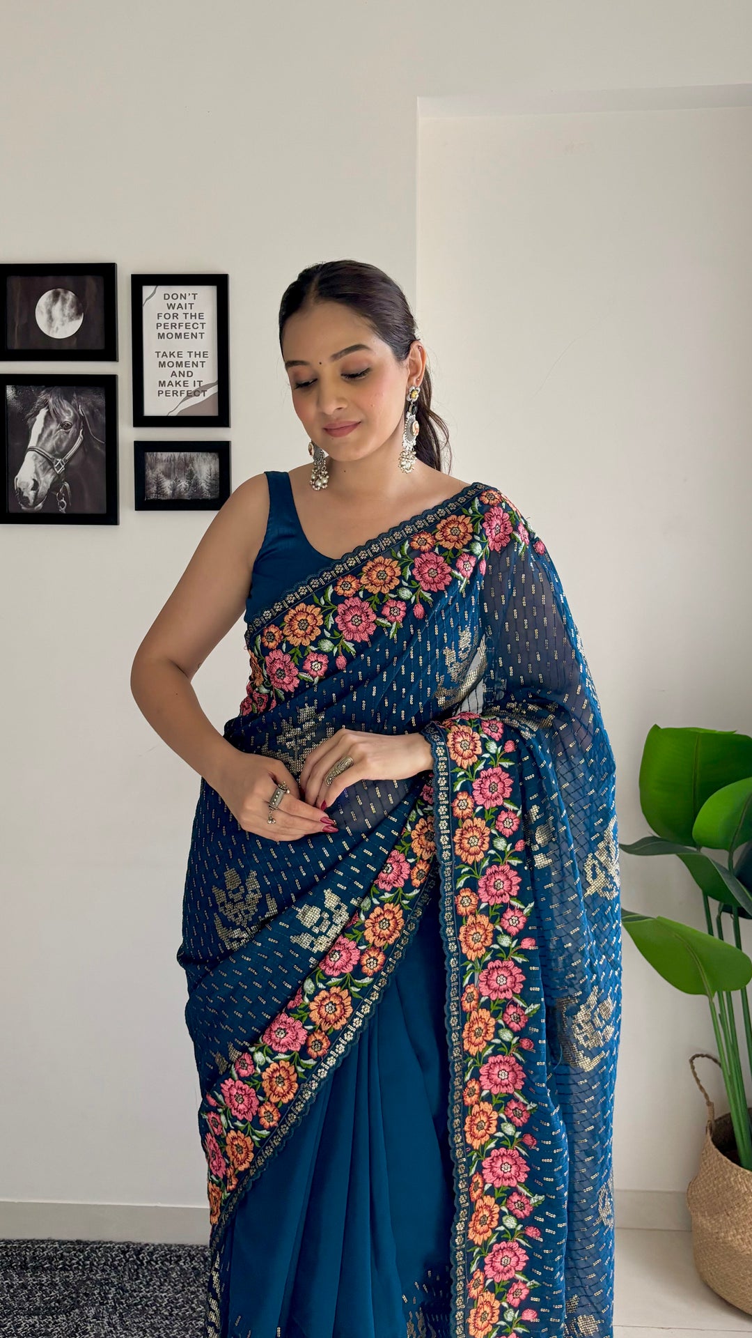 Stunning Georgette Saree with | Crafted for Timeless Elegance