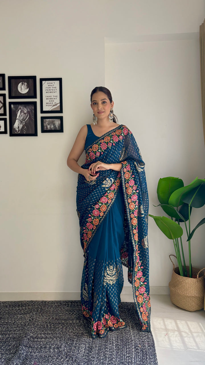 Stunning Georgette Saree with | Crafted for Timeless Elegance