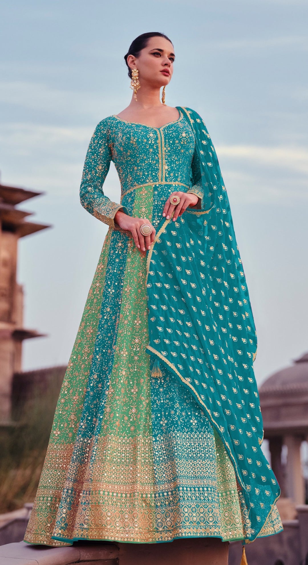 Luxurious Georgette Salwar Kameez with Fine Embroidery | Trendy Ethnic Wear for Women