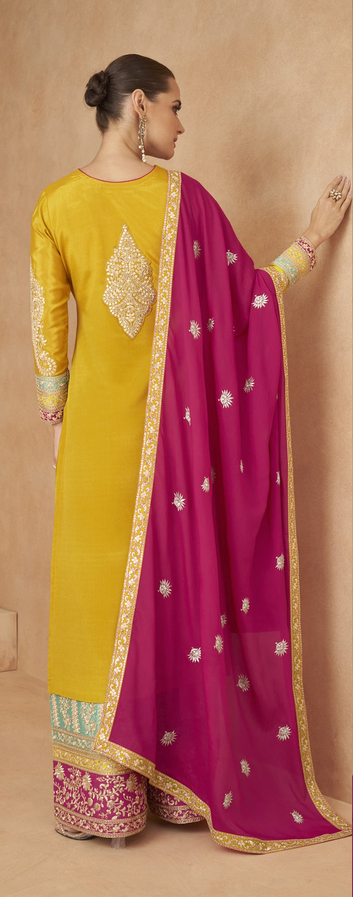 Chinon Silk Salwar Kameez with Intricate Embroidery | Elegant Ethnic Wear for Women