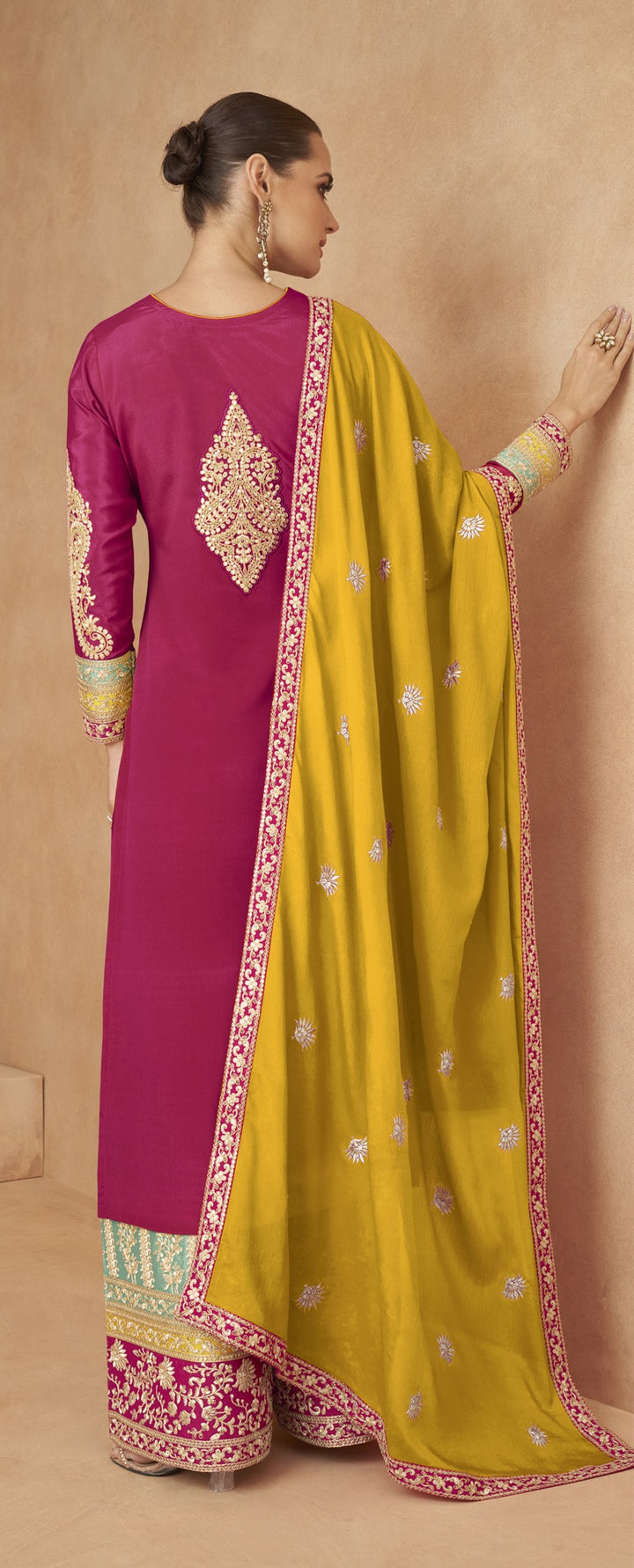 Chinon Silk Salwar Kameez with Intricate Embroidery | Elegant Ethnic Wear for Women