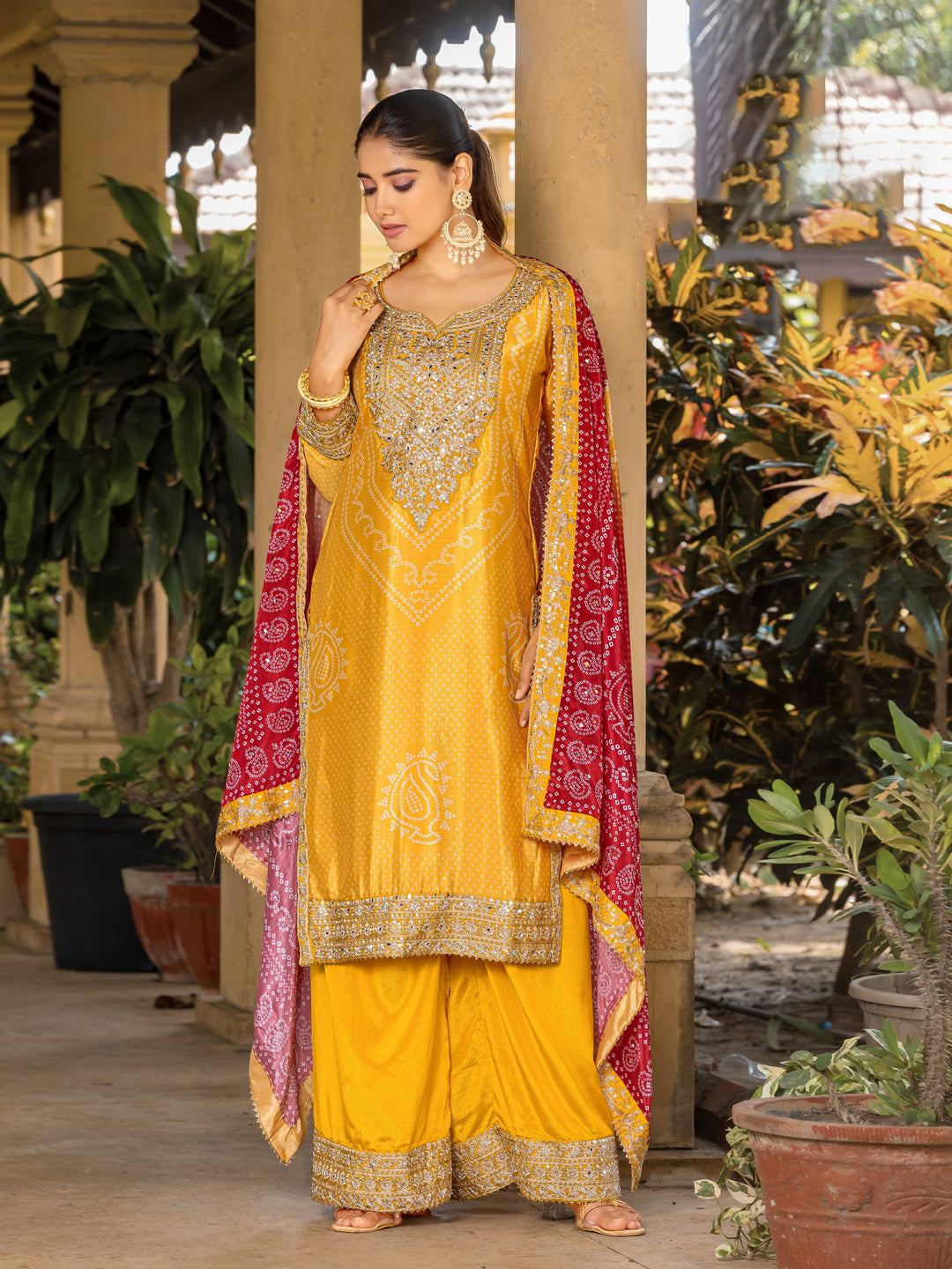 Exquisite Chinon Salwar Kameez with Elegant Embroidery | Perfect for Festive Wear