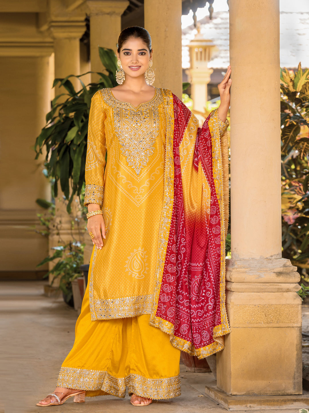 Exquisite Chinon Salwar Kameez with Elegant Embroidery | Perfect for Festive Wear