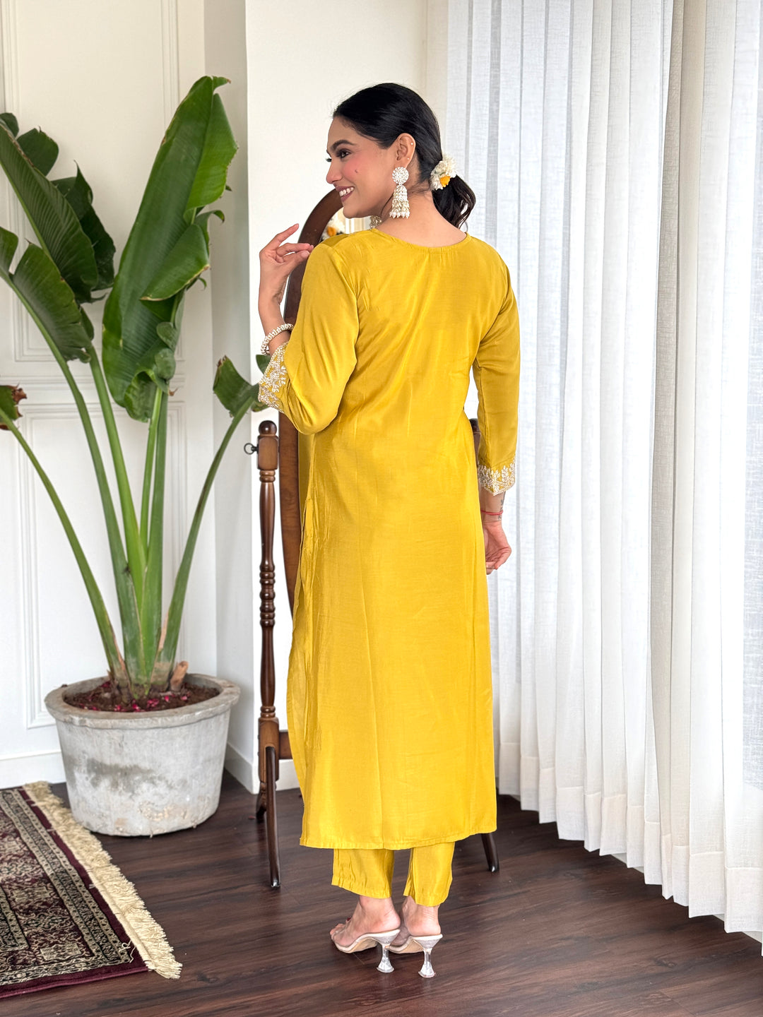 Yellow Chanderi Salwar Suit | Luxurious Embroidery & Stylish Dupatta