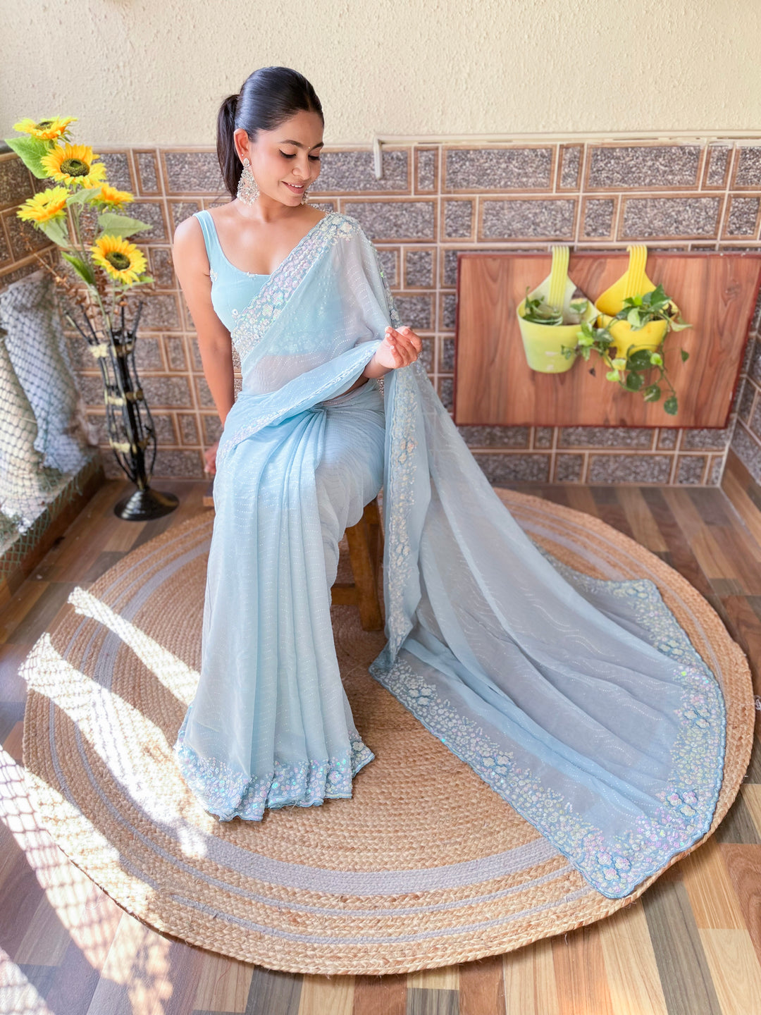 Stunning Georgette Saree with | Perfect for Special Celebrations