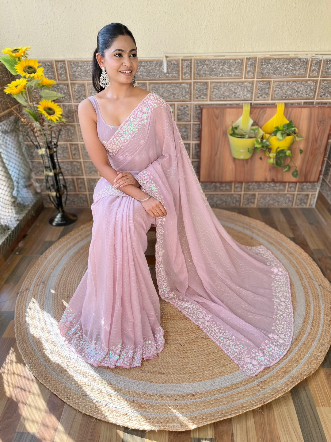 Stunning Georgette Saree with | Perfect for Special Celebrations