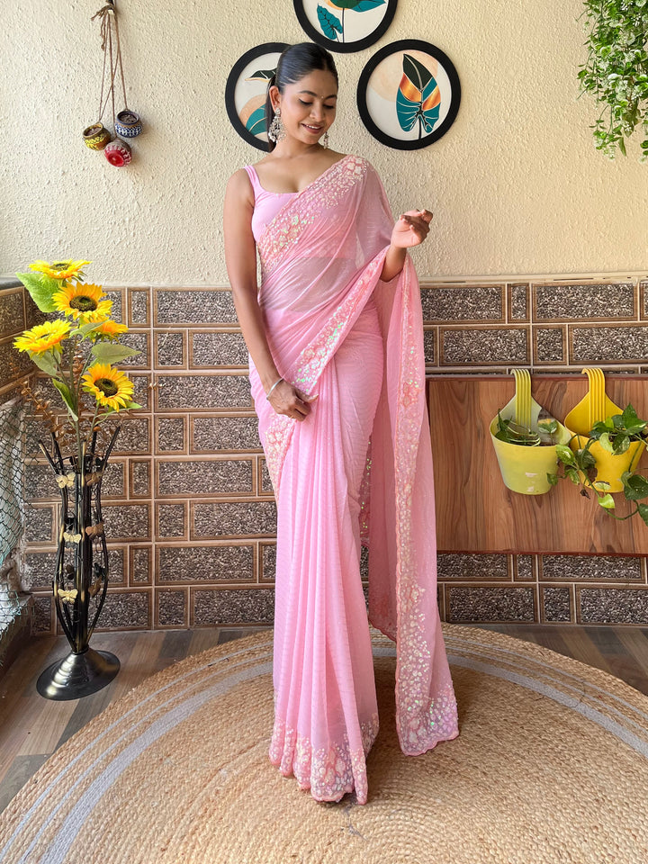 Stunning Georgette Saree with | Perfect for Special Celebrations