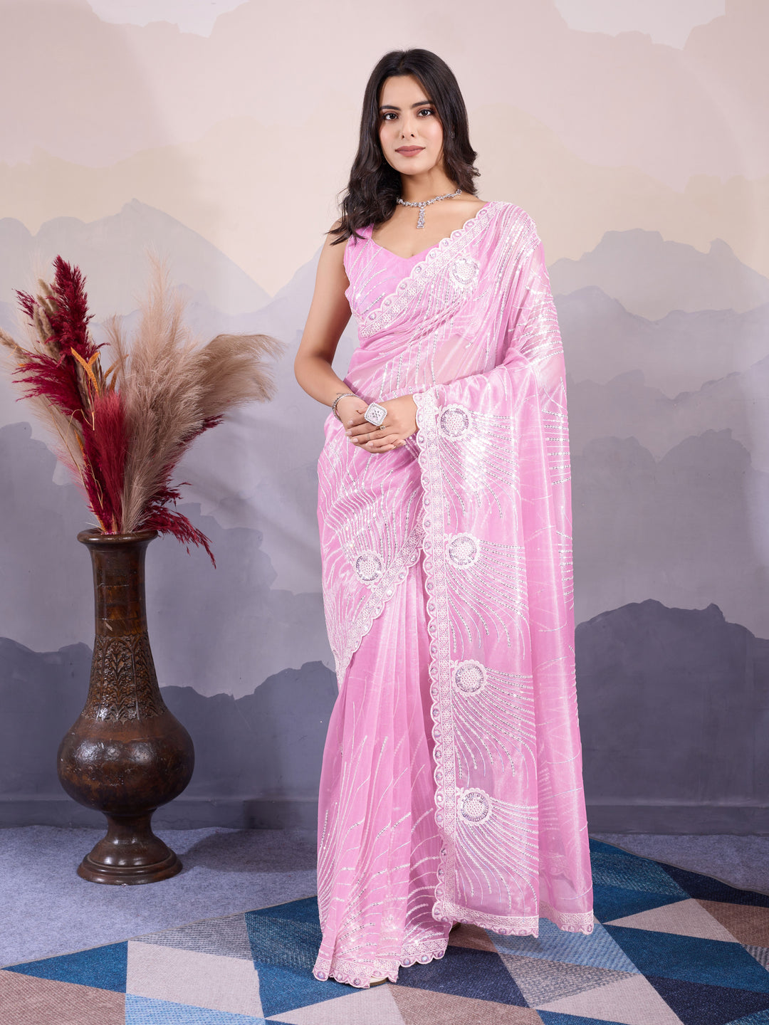 Stylish Twill Net Saree | Exclusive Saree for Special Gatherings