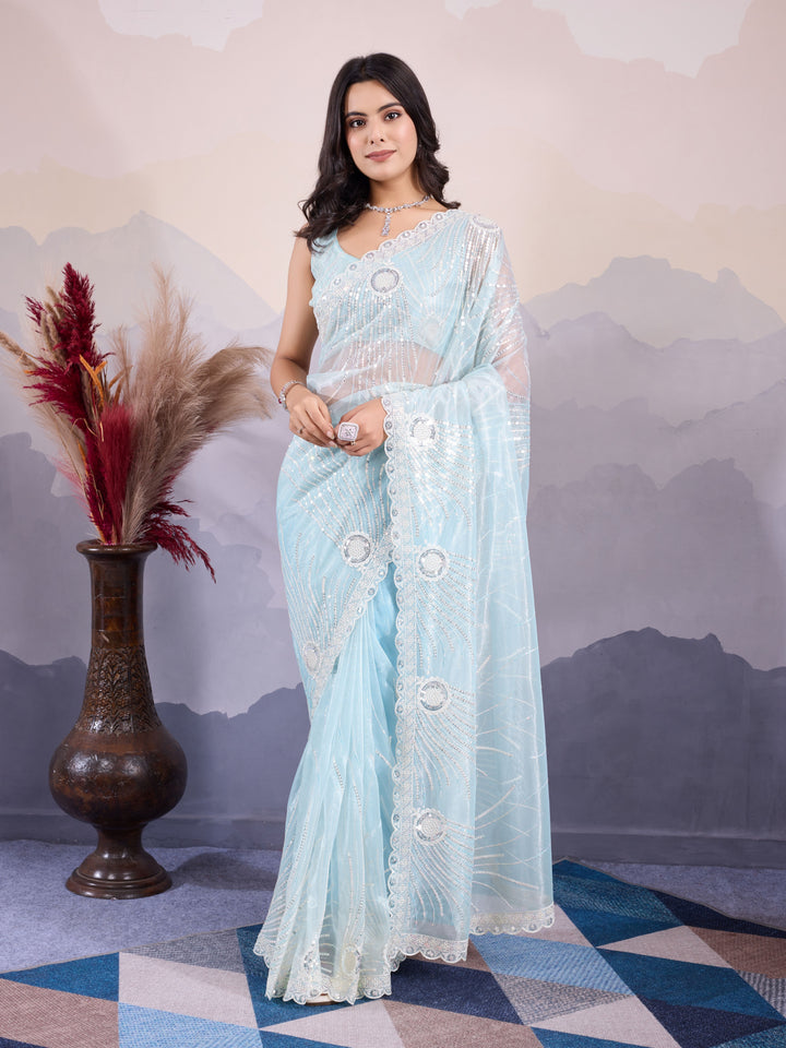 Stylish Twill Net Saree | Exclusive Saree for Special Gatherings