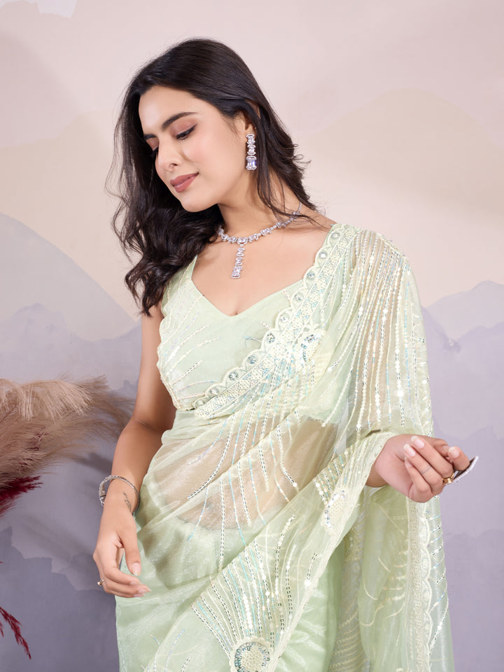 Stylish Twill Net Saree | Exclusive Saree for Special Gatherings