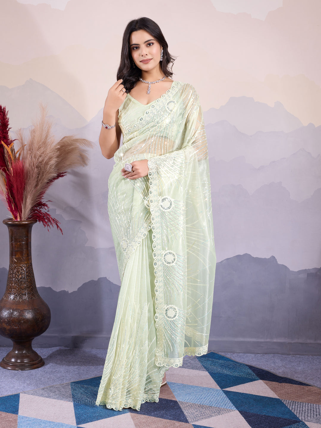 Stylish Twill Net Saree | Exclusive Saree for Special Gatherings