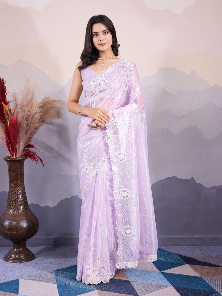 Stylish Twill Net Saree | Exclusive Saree for Special Gatherings