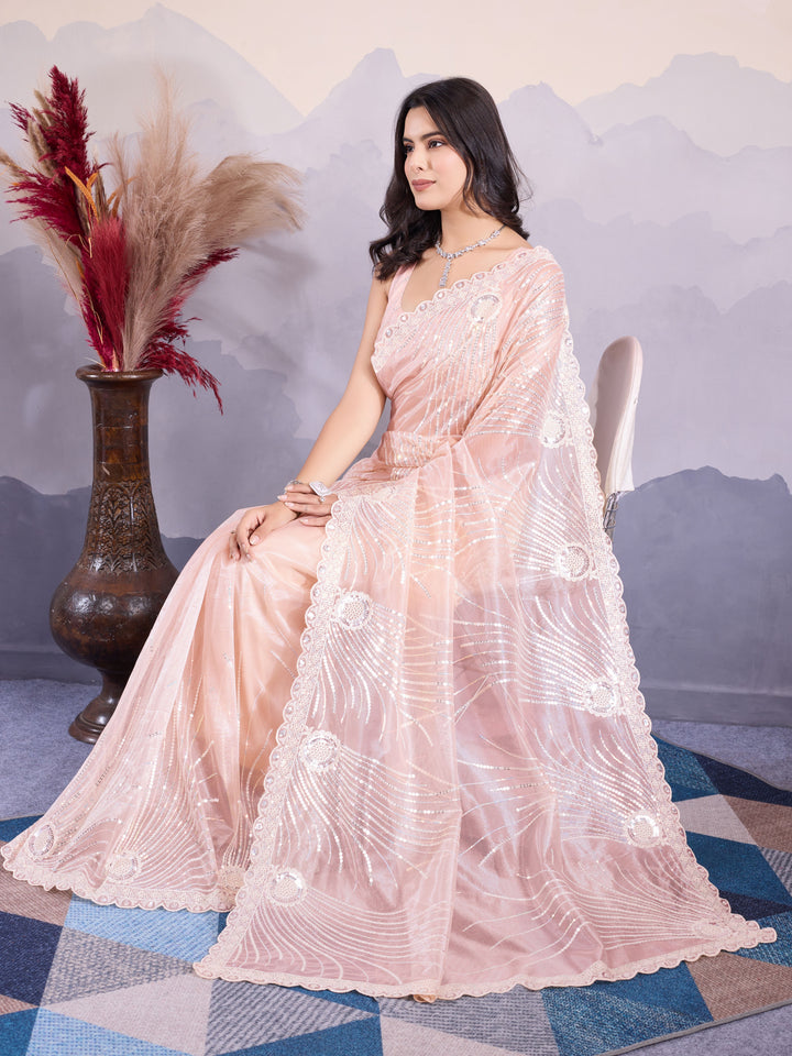 Stylish Twill Net Saree | Exclusive Saree for Special Gatherings