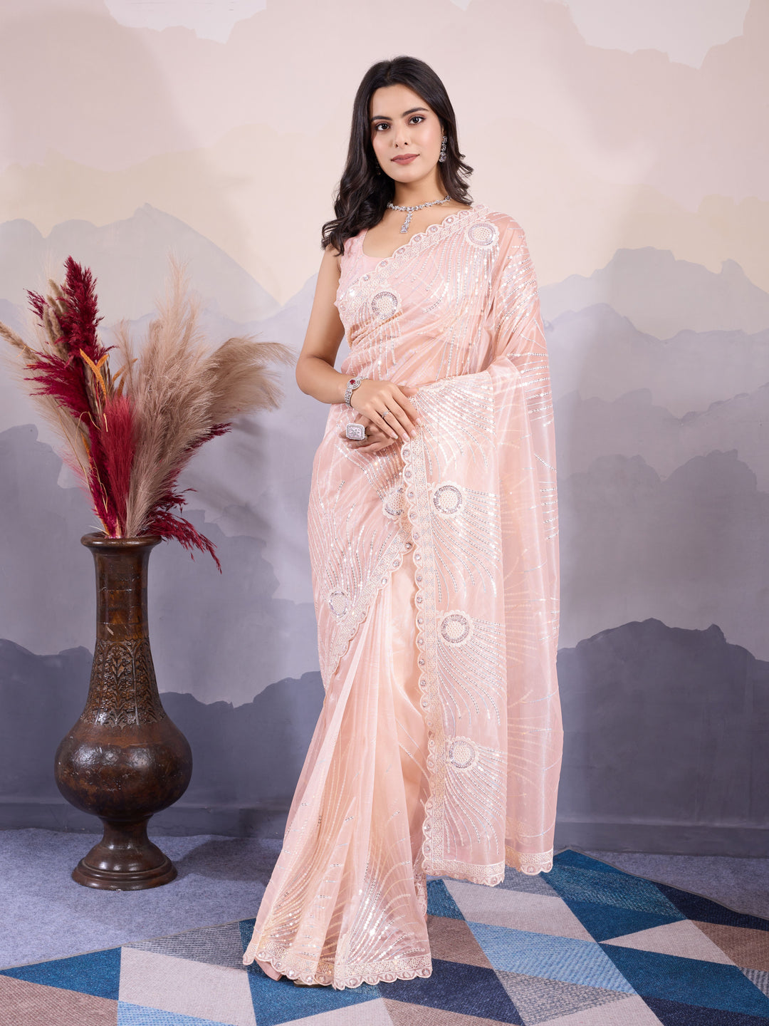 Stylish Twill Net Saree | Exclusive Saree for Special Gatherings