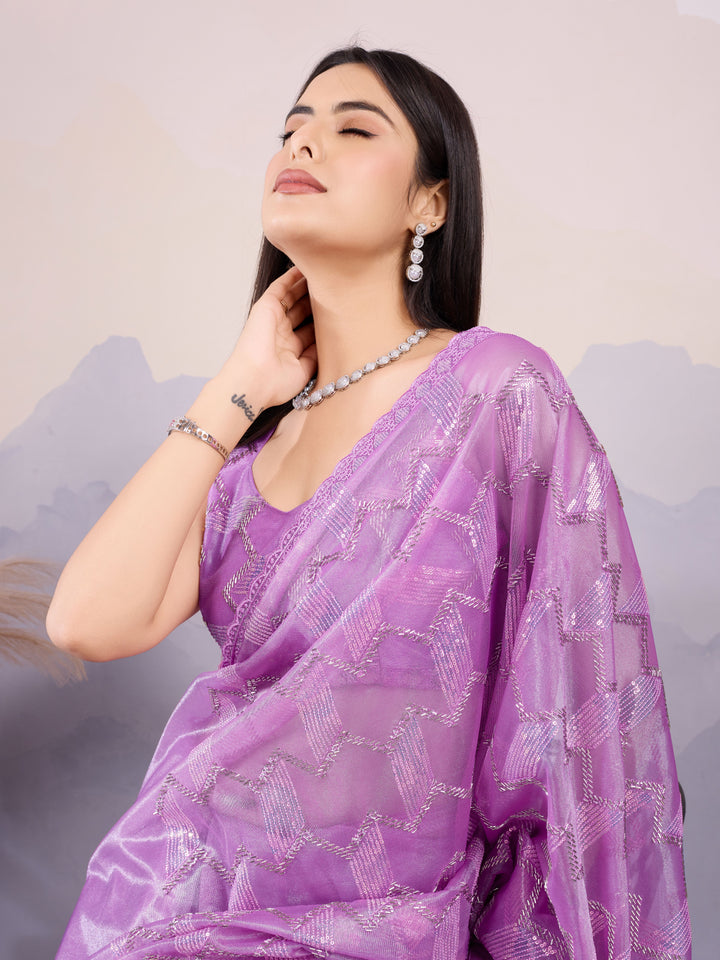 Designer Twill Net Saree with Blouse | A Captivating Traditional Ensemble