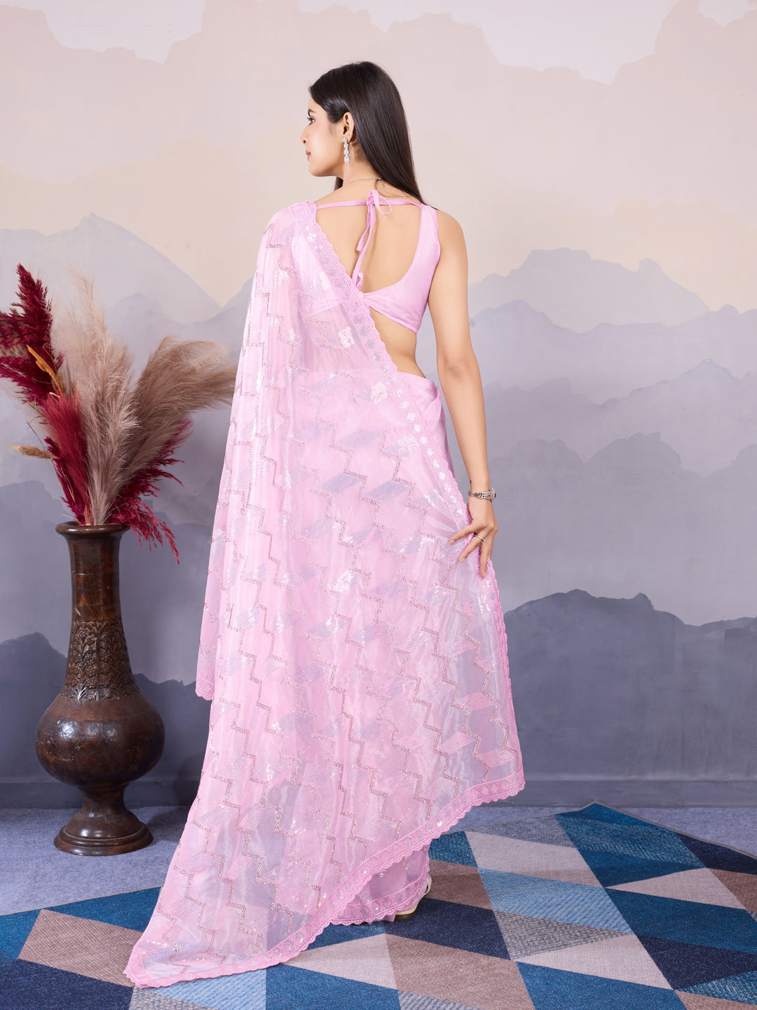 Designer Twill Net Saree with Blouse | A Captivating Traditional Ensemble