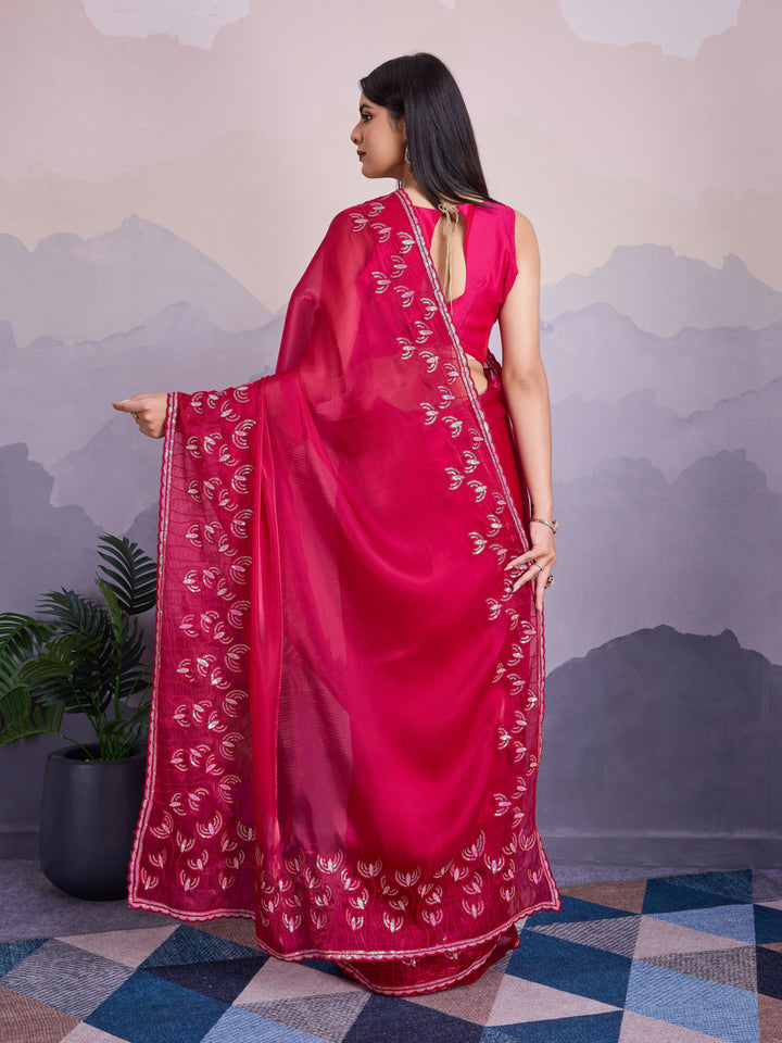 Stunning Jimmi Silk Saree with Blouse | Elegance Redefined for Weddings