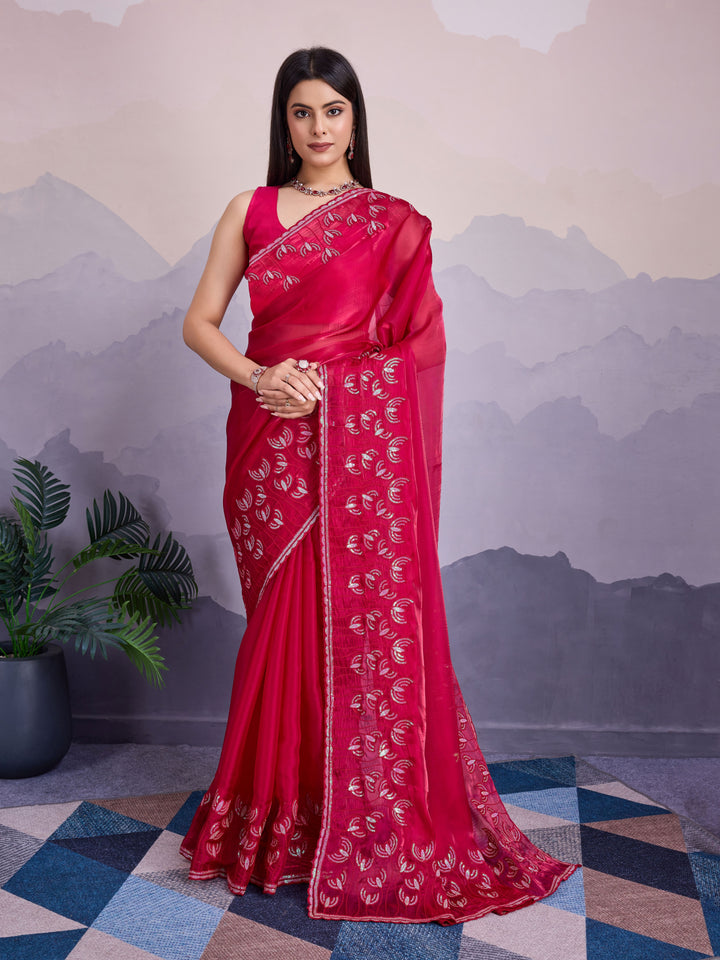 Stunning Jimmi Silk Saree with Blouse | Elegance Redefined for Weddings