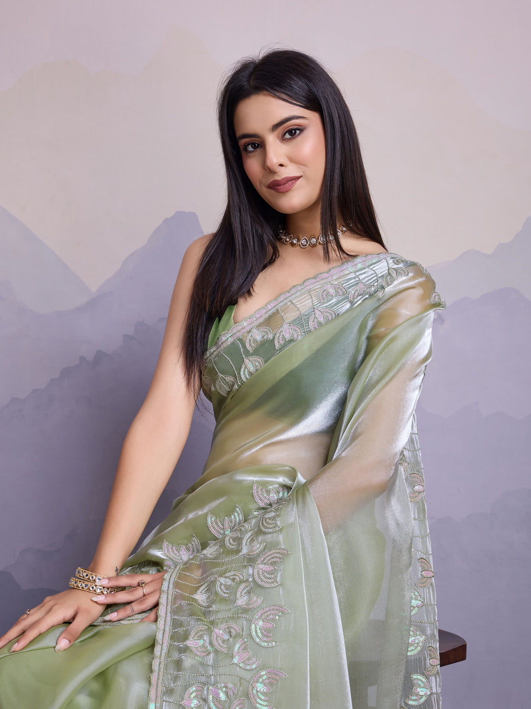 Stunning Jimmi Silk Saree with Blouse | Elegance Redefined for Weddings