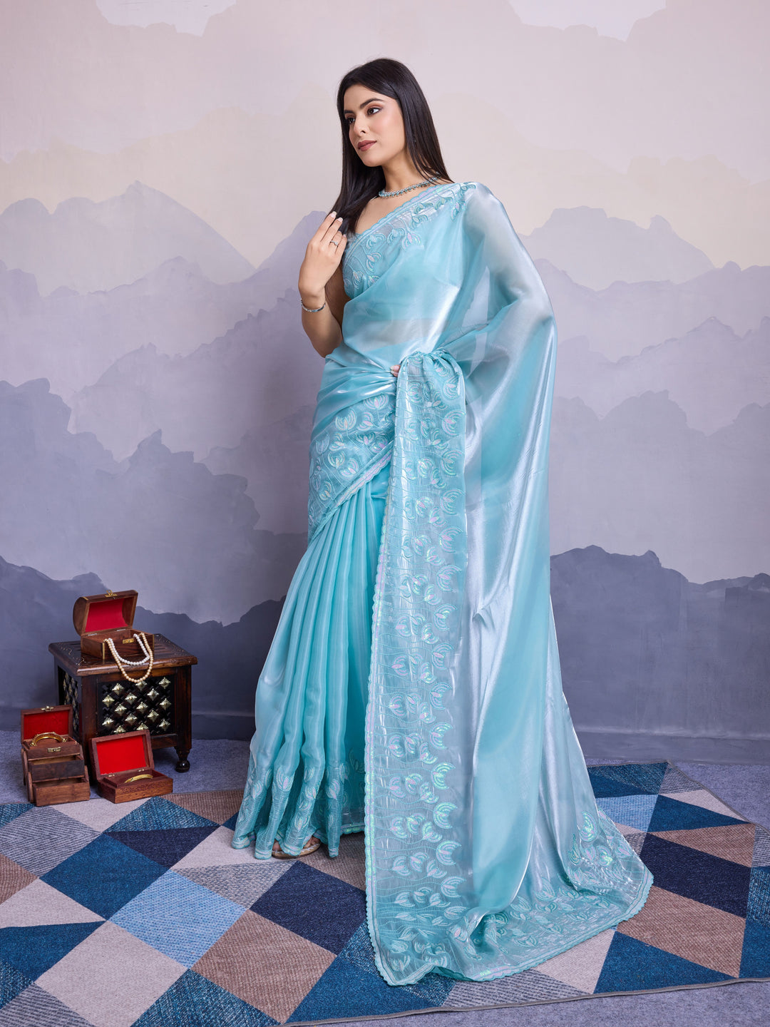 Stunning Jimmi Silk Saree with Blouse | Elegance Redefined for Weddings