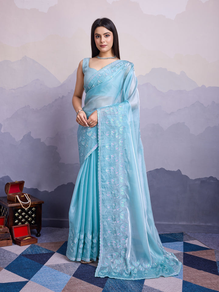 Stunning Jimmi Silk Saree with Blouse | Elegance Redefined for Weddings