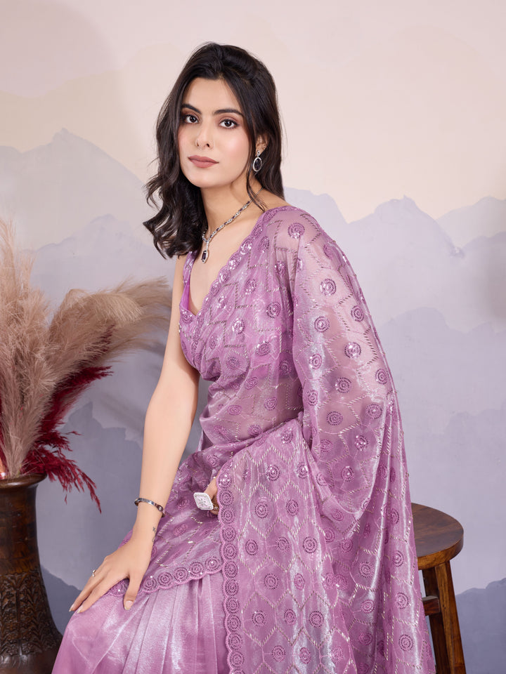 Stunning Twill Net Saree with | Unmatched Beauty for Grand Occasions