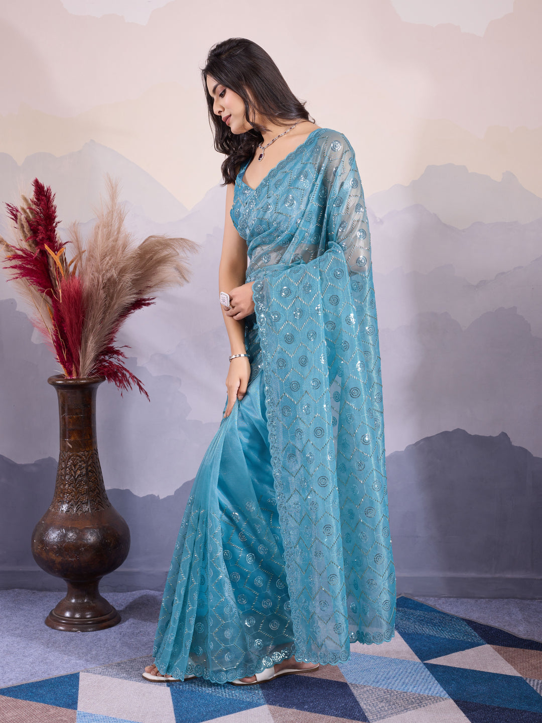 Stunning Twill Net Saree with | Unmatched Beauty for Grand Occasions