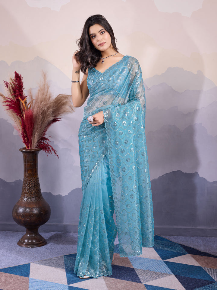 Stunning Twill Net Saree with | Unmatched Beauty for Grand Occasions