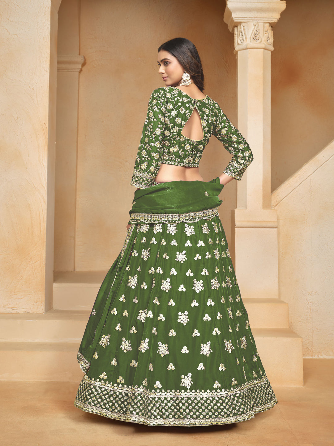 Organza Lehenga | Jari Designer & Sequins Embroidery Work for Special Events