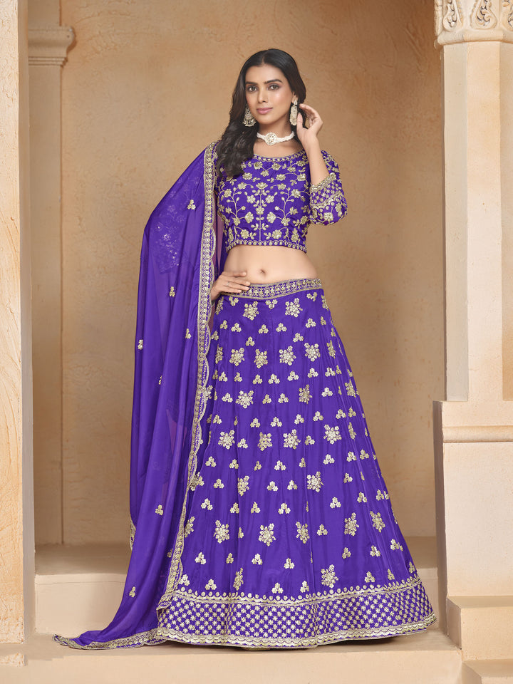 Organza Lehenga | Jari Designer & Sequins Embroidery Work for Special Events