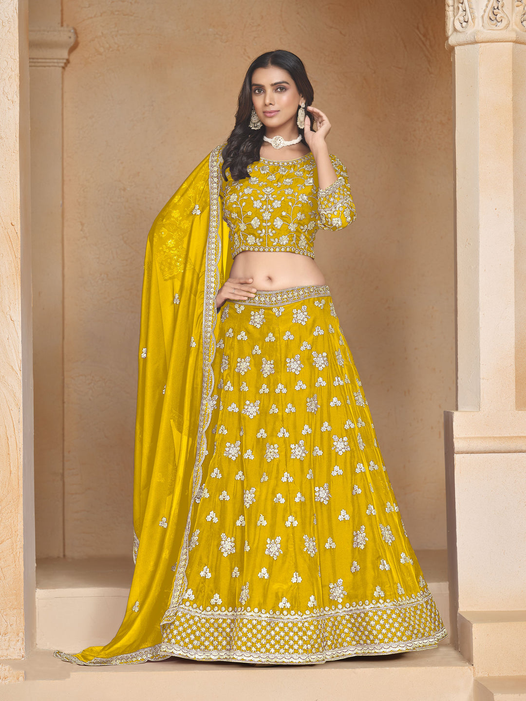 Organza Lehenga | Jari Designer & Sequins Embroidery Work for Special Events