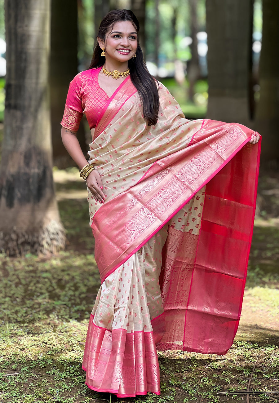 Tissue Silk Saree | Lightweight and Comfortable Saree with Premium Work