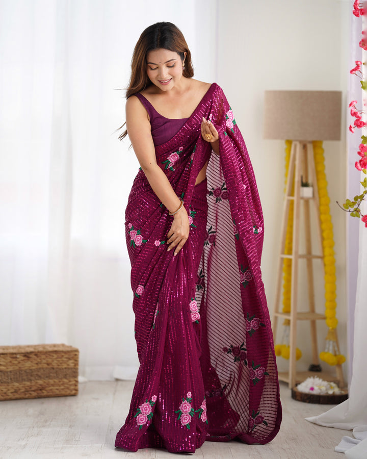 Georgette Saree | Graceful Attire for Special Events with Premium Work