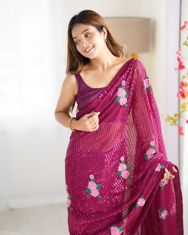 Georgette Saree | Graceful Attire for Special Events with Premium Work