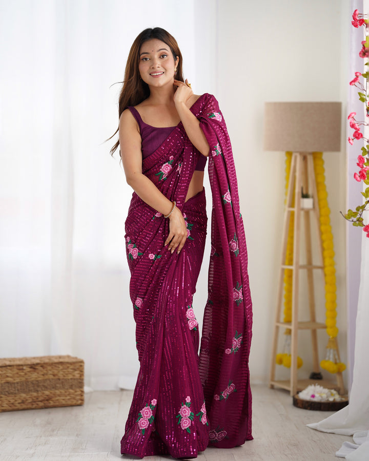 Georgette Saree | Graceful Attire for Special Events with Premium Work