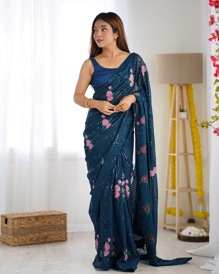 Georgette Saree | Graceful Attire for Special Events with Premium Work