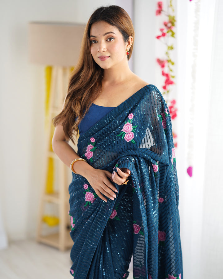 Georgette Saree | Graceful Attire for Special Events with Premium Work