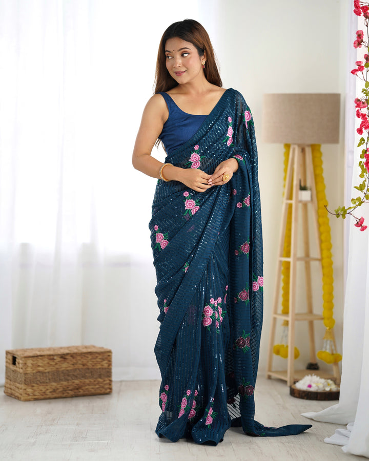 Georgette Saree | Graceful Attire for Special Events with Premium Work