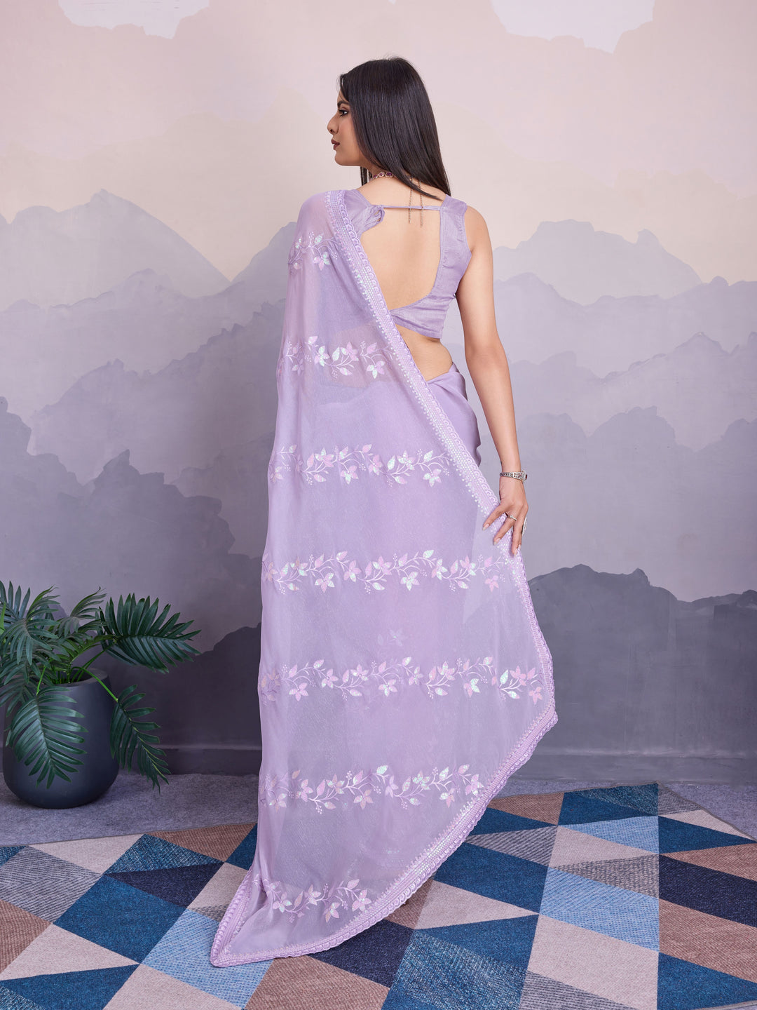 Simmer Chiffon Saree | A Designer Saree for Grand Occasions with Premium Work