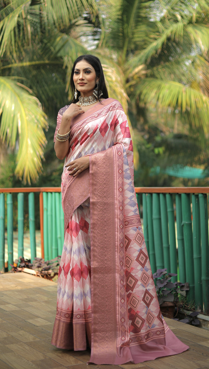 Dola Silk Saree | Designer Digital Print | Perfect for Weddings & Events